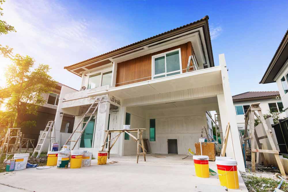 a house undergoing renovations