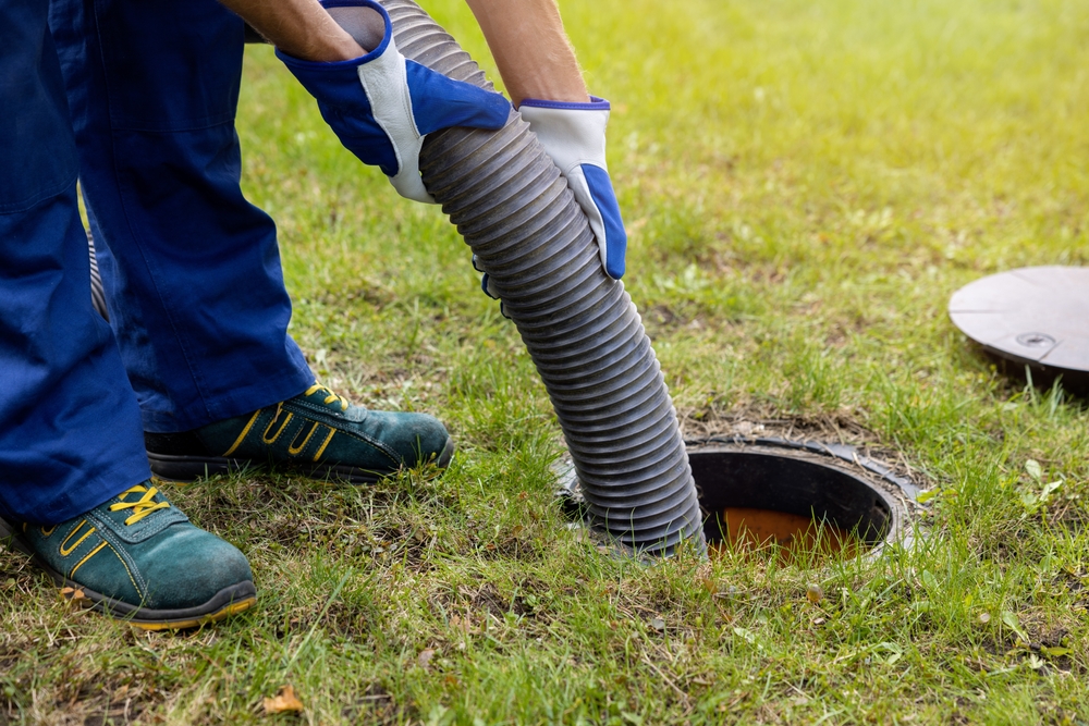 septic tank being pumped septic tank being pumped