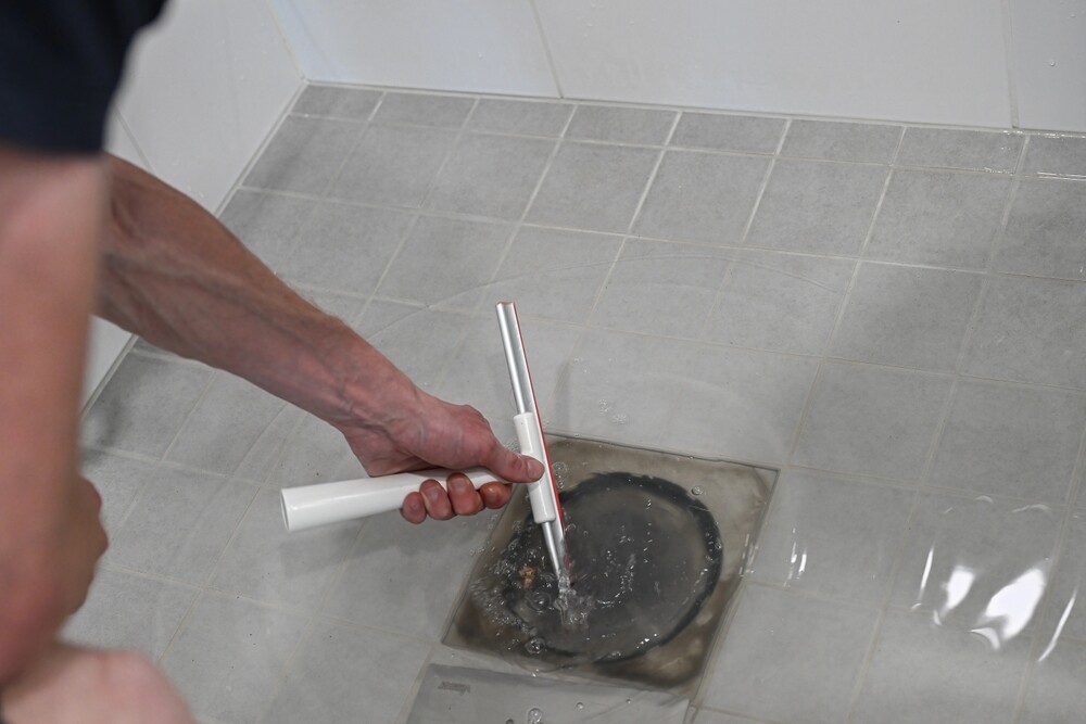 clearing clogged shower drain